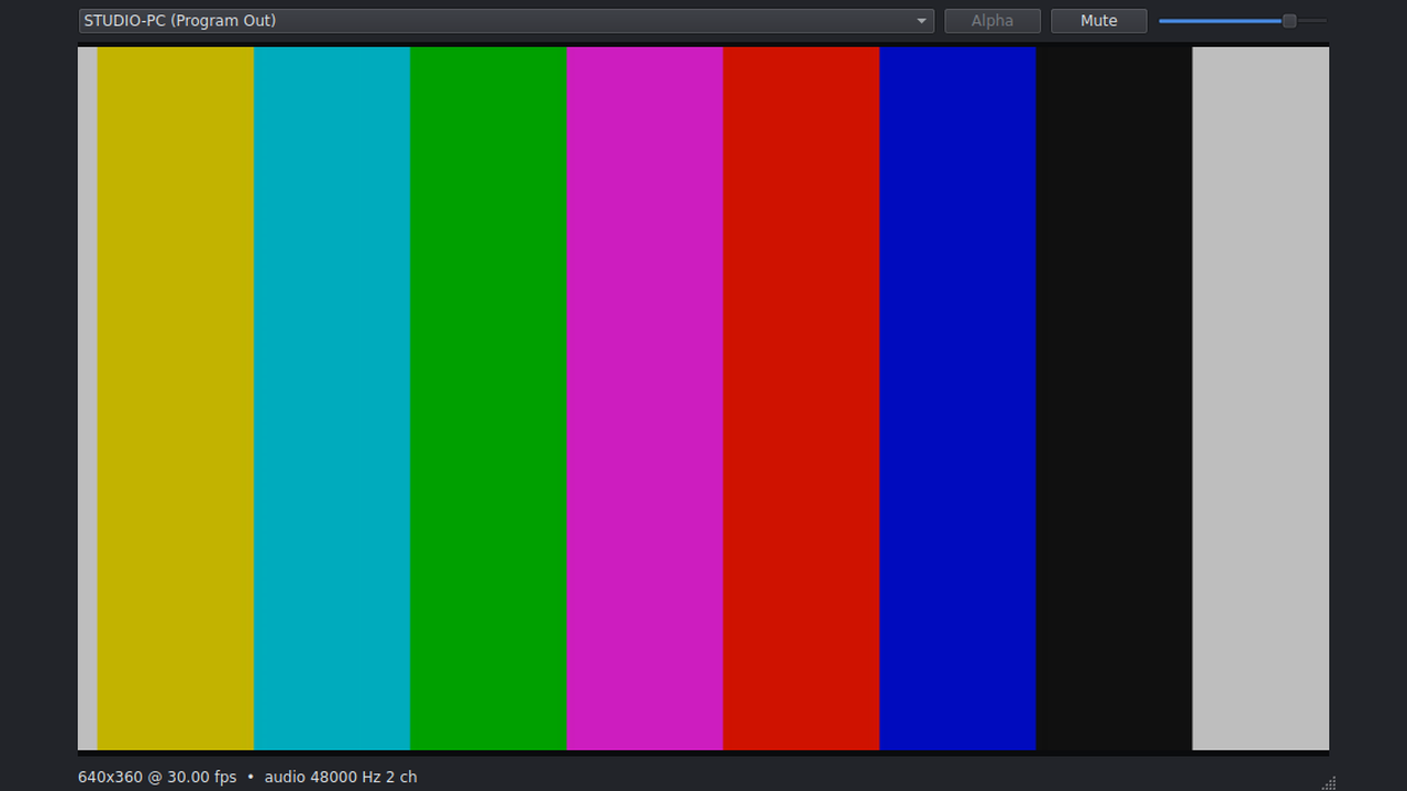 NDI Monitor: one NDI source with audio, source picker, Alpha and Mute